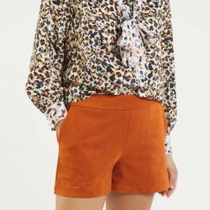 Burnt Orange Suede Shorts